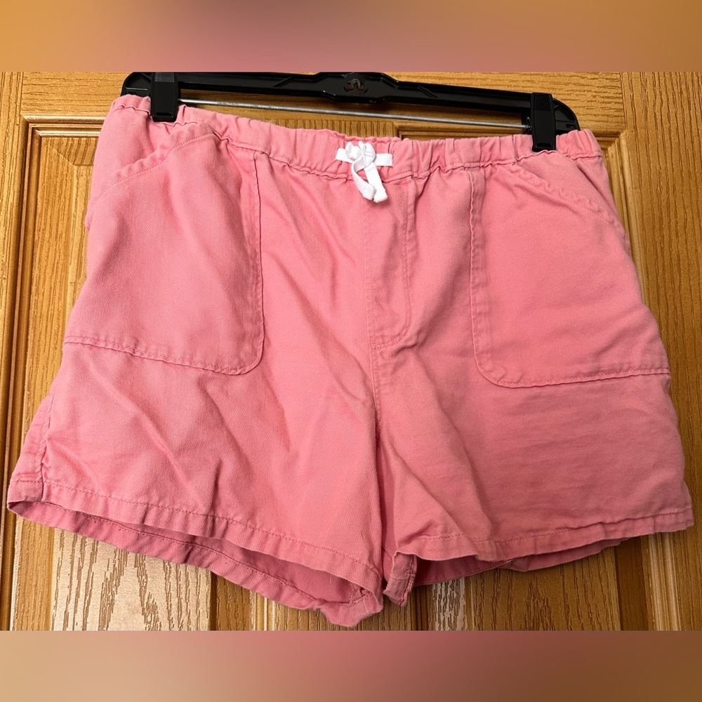 wonder nation Coral Pink Elastic Waist Pocket Shorts